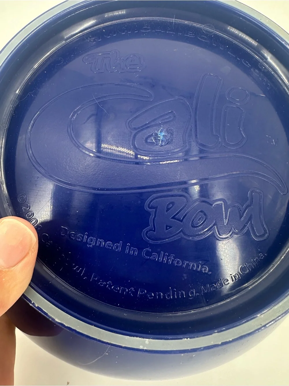 Vintage Cali Bowl with Lid 2008 Smartlip Blue Party Serveware